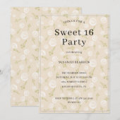 Invitation Personalized Multicolor Light Bubbles Sweet 16  (Devant / Derrière)