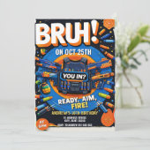 Invitation Personalized Nerf Battle Birthday  (Debout devant)