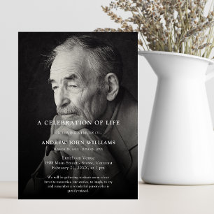 Invitation Personalized Photo Celebration of Life Funeral