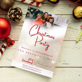 Invitation Personalized Photo Family Holiday Holly Christmas
