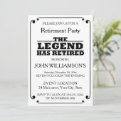 Invitation Personalized retirement The Legend has retired (Debout devant)