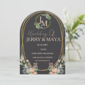 Invitation Personalized Romantic Couple Wedding  (Debout devant)