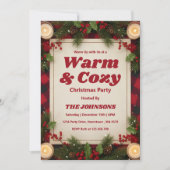 Invitation Personalized Rustic Cabin Christmas Party (Devant)