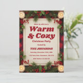 Invitation Personalized Rustic Cabin Christmas Party (Debout devant)
