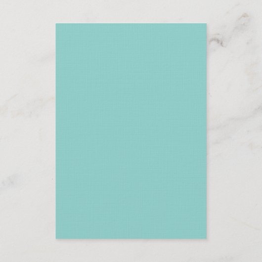 Invitation Personalized Teal Heart Coffee Cup Flat Note Card (Dos)