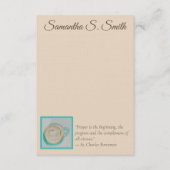 Invitation Personalized Teal Heart Coffee Cup Flat Note Card (Devant)