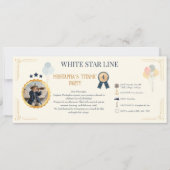 Invitation Personalized Titanic Boarding Pass Birthday (Devant)