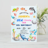 Invitation Personalized Under the Sea Downloadable Birthday I (Debout devant)
