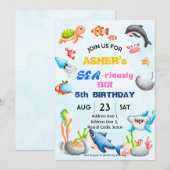 Invitation Personalized Under the Sea Downloadable Birthday I (Devant / Derrière)