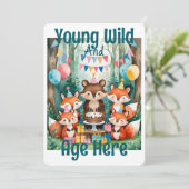 Invitation Personalized Young Wild And Age Birthday Party (Debout devant)