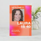 Invitation personnage 40 ans tendance photo moderne Invitatio (Debout devant)