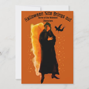 Invitation Personnage mystérieux du parti Nite d'Halloween