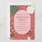 Invitation Personnages de Noël ludiques avec des lumières  (Devant)