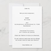 Invitation personnalisable (Dos)