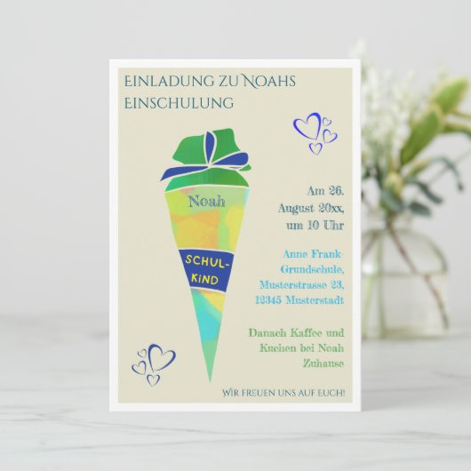 Invitation personnalisable (Debout devant)