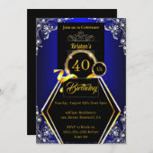 Invitation personnalisable 40e anniversaire (Devant / Derrière)