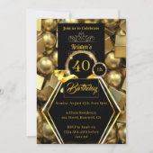 Invitation personnalisable 40e anniversaire (Devant)