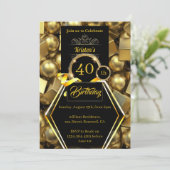 Invitation personnalisable 40e anniversaire (Debout devant)