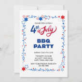 Invitation PERSONNALISABLE 4 juillet Fête de l'Indépendance B (Devant)