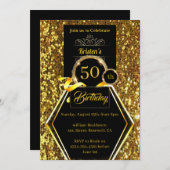 Invitation personnalisable 50e anniversaire (Devant / Derrière)