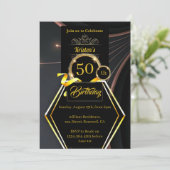 Invitation personnalisable 50e anniversaire (Debout devant)