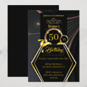 Invitation personnalisable 50e anniversaire (Devant / Derrière)