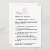 Invitation personnalisable 5x7 imprimable DIY (Devant / Derrière)