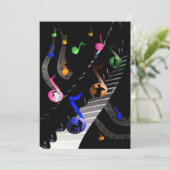 Invitation Personnalisable à la musique de fête d' (Debout devant)