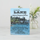 Invitation Personnalisable Allons à l'Anniversaire du lac (Debout devant)