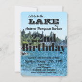 Invitation Personnalisable Allons à l'Anniversaire du lac (Devant)