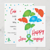 Invitation personnalisable au foie heureux (Devant / Derrière)