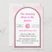 Invitation personnalisable Baby Sprinkle Donut ros (Dos)