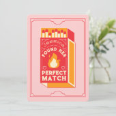 Invitation Personnalisable Bachelorette Party "Found Her Matc (Debout devant)