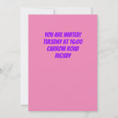 Invitation personnalisable cupcake rose d'Hallowee (Dos)