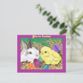 Invitation personnalisable d'amis de Pâques (Debout devant)