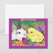 Invitation personnalisable d'amis de Pâques (Devant / Derrière)