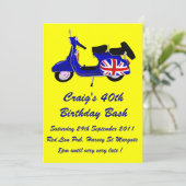 Invitation personnalisable d'anniversaire de (Debout devant)