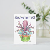 Invitation personnalisable d'anniversaire de petit (Debout devant)
