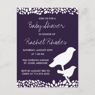 Invitation personnalisable de baby shower de fleur
