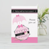 Invitation personnalisable de BabyShower de (Debout devant)