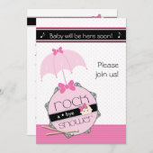 Invitation personnalisable de BabyShower de (Devant / Derrière)