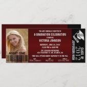 Invitation personnalisable de billet d'admission (Devant / Derrière)