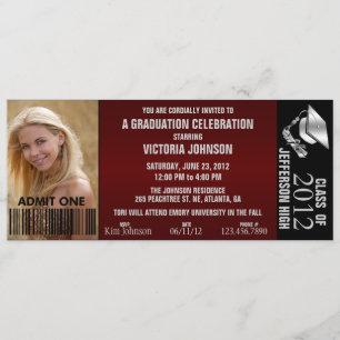 Invitation personnalisable de billet d'admission