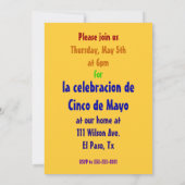 Invitation Personnalisable de Cinco De Mayo (Dos)