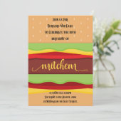 Invitation personnalisable de fête d'anniversaire (Debout devant)