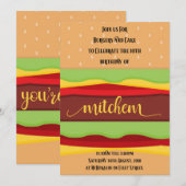 Invitation personnalisable de fête d'anniversaire (Devant / Derrière)