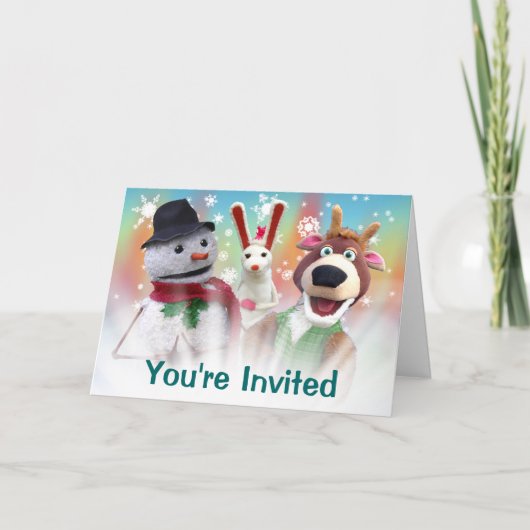 Invitation personnalisable de fête de Noël (Devant)