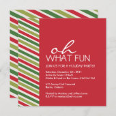 Invitation personnalisable de fête de Noël (Devant / Derrière)