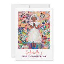 Invitation personnalisable de première communion p