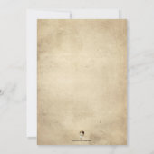 Invitation personnalisable de style vintage effray (Dos)